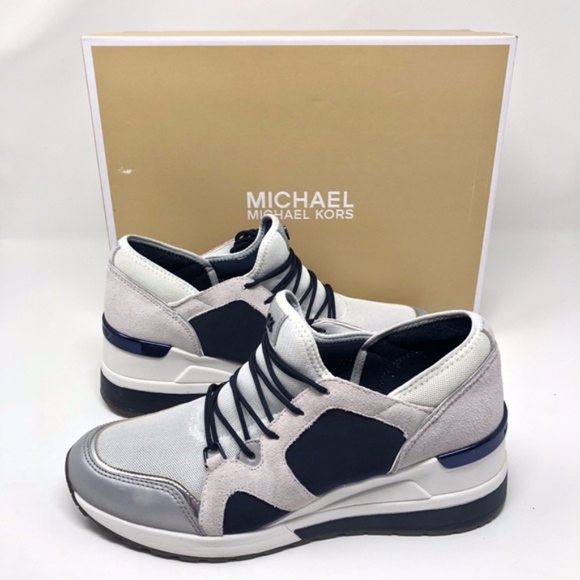 Michael Kors | Optic Trainer Blue White Leather - Picture 1 of 6